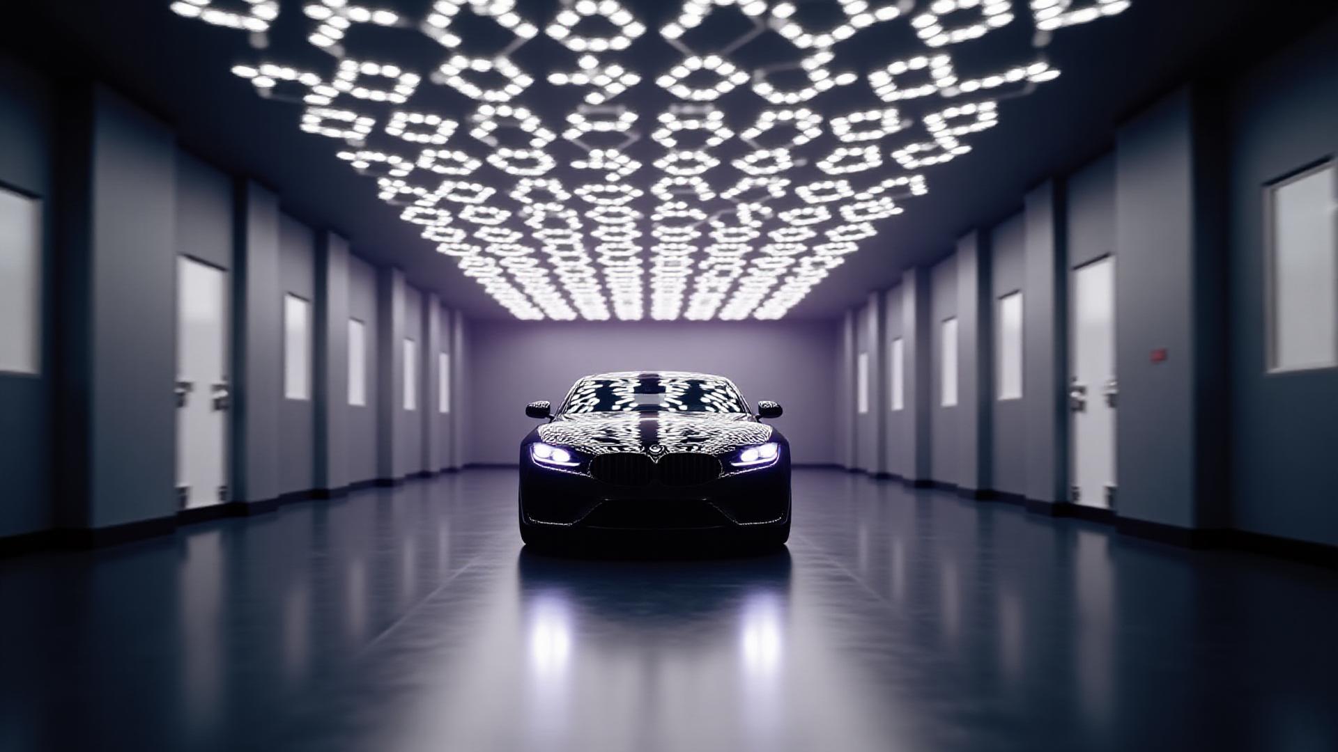 L'interno immacolato di un atelier di detailing moderno a Roma